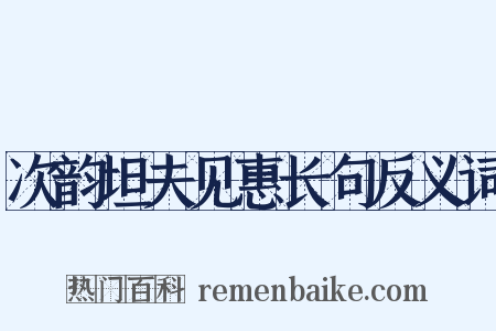 次韵坦夫见惠长句反义词是什么意思的图片
